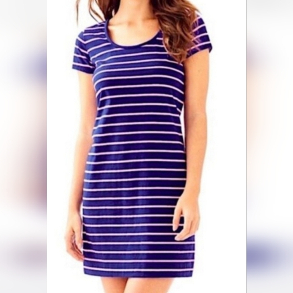NWT Lilly Pulitzer Short Sleeve Beacon Striped T-shirt Dress Size M